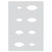 Gabarit pour pâte polymère 210x148 mm motifs Amandes