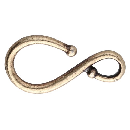 Fermoir crochet 32x16 mm - Bronze x1