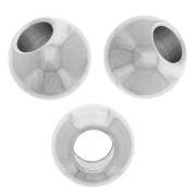 Perles rondes 6 mm avec un trou de 2.8 mm - Acier inoxydable 316L x100