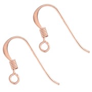 Crochets d'oreilles 13.5 mm - Argent 925 Doré Rose x2|raw }}