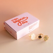 Mes bijoux DIY - Kit de 3 bagues en acier inox 316L avec pierres naturelles|raw }}