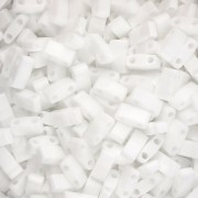Miyuki Half Tila Beads 5x2.3x1.9 mm HTL-402 - White paquet 100g