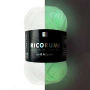 Coton Ricorumi Glow in the Dark Rico Design Amigurumi - Blanc phosphorescent x25g