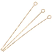 Clou tête ronde diamanté 44.5x0.75 mm Gold filled (or laminé)  x1