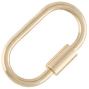 Fermoir ovale à visser ovale 21x12 mm en Gold filled light (or laminé) x1|raw }}