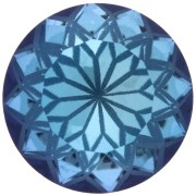 Cabochon rond Aurora A1088L Lotus 14 mm - Crystal Bermuda Blue x1