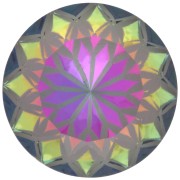 Cabochon rond Aurora A1088L Lotus 14 mm - Crystal Volcano x1