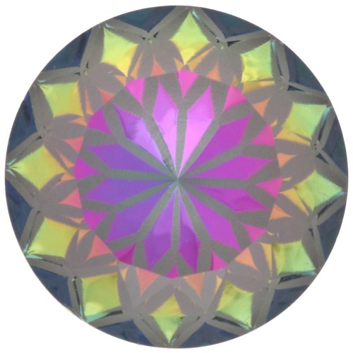 Cabochon rond Aurora A1088L Lotus 14 mm - Crystal Volcano x1