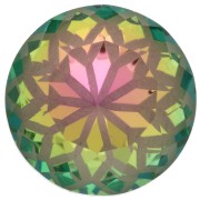 Cabochon rond Aurora A1088L Lotus 14 mm - Crystal Vitrail Rose x1