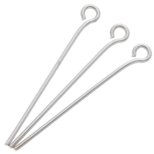Clous tête ronde 25x0.7 mm - Argenté x 25