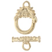 Fermoir T travaillé 11 mm - Doré à l'or fin x1|raw }}