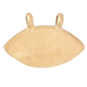 Pendentif oeil 2 anneaux 15.5x23 mm avec strass - Acier inox 304 Doré - Rose