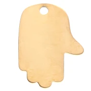 Pendentif main de Fatma 20x14mm avec résine époxy Acier inox 304 Doré Bleu Rose x1