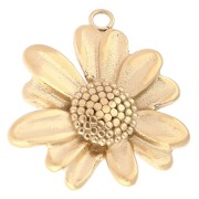Pendentif fleur marguerite 21 mm - Acier inoxydable 304 Doré x1|raw }}