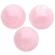 Cabochon rond 12 mm en résine translucide - Rose clair marbré x1