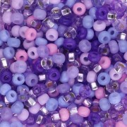 Preciosa Perles rocailles 8/0 3 mm - Mix Lilas x20g