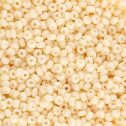 Preciosa Perles rocailles 11/0 2 mm - Solgel - Beige Dyed Chalkwhite x20g