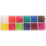 Assortiment de perles rocailles 6/0 4 mm - Intensive Colours x200g