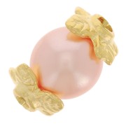 Coupelles fleurs  6 mm doré à l'or fin x10