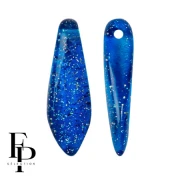 Perles Daggers en verre 5x16 mm - Transparent Constellation Blue x25