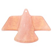 Pendentif aigle 25x35.5 mm en acétate - Marbré Pêche doré pailleté x1