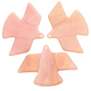 Pendentif aigle 25x35.5 mm en acétate - Marbré Pêche doré pailleté x1