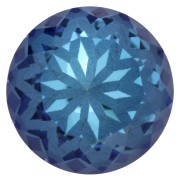 Cabochon rond Aurora A1088L Lotus 10 mm - Crystal Bermuda Blue x1