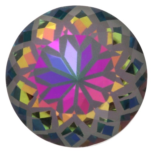 Cabochon rond Aurora A1088L Lotus 10 mm - Crystal Volcano x1
