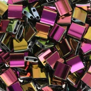 Miyuki Tila Beads 5x5x1.9 mm TL-55109 - Black Vitrail Full x10g