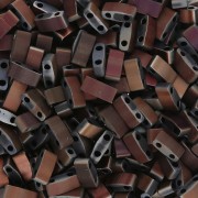 Miyuki Half Tila Beads 5x2.3x1.9mm HTL-55111 - Black Valentinite Full Mat x10g|raw }}