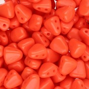 Perles en verre tchèque deux trous Nib-Bit 6x5 mm - Opaque Light Red x10g|raw }}