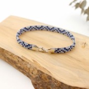 Fermoir mousqueton 11 mm pour Miyuki 11/0 4 rangs - Argent 925 x1