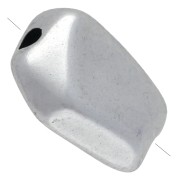 Perle nuggets irrégulière 13x11 mm - Argenté vieilli x1