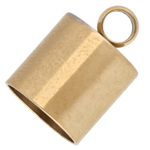 Embouts cylindriques pour cordon 8 mm - Acier inoxydable 303 Doré x4