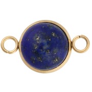 Serti intercalaire anneaux ouverts pour cabochon fond plat 10 mm en Acier inox Doré x1