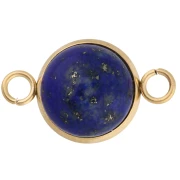 Serti intercalaire anneaux ouverts pour cabochon fond plat 10 mm en Acier inox Doré x1