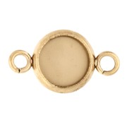 Serti intercalaire anneaux ouverts pour cabochon fond plat 6 mm en Acier inox Doré x1|raw }}