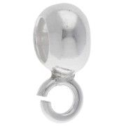 Poussoir attache breloque 6.5 mm pour cordon 4 mm - Argent 925 x1|raw }}