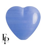 Perle coeur en verre 16x15 mm - Opaque Sky Blue x1