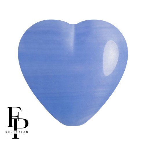 Perle coeur en verre 16x15 mm - Opaque Sky Blue x1