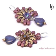 Perle coeur en verre 16x15 mm - Opaque Sky Blue x1