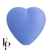 Perle coeur en verre 16x15 mm - Opaque Sky Blue Mat x1