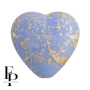 Perle coeur en verre 16x15 mm - Opaque Sky Blue Gold Splash Mat x1|raw }}