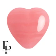 Perle coeur en verre 16x15 mm - Opaque Rose x1