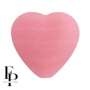 Perle coeur en verre 16x15 mm - Opaque Rose Mat x1|raw }}
