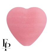 Perle coeur en verre 16x15 mm - Opaque Rose Mat x1