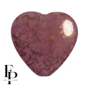 Perle coeur en verre 16x15 mm - Opaque Rose Bronze x1|raw }}