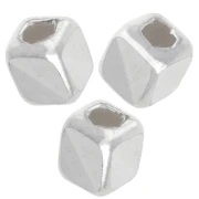 Perles cubes mirroir 3 mm - Argent 925 x10