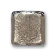 Perles carrés feuille d'argent 20 mm Black Diamond x4