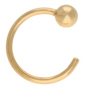 Boucles d'oreilles créoles avec boule 10 mm en Gold filled (or laminé) x1|raw }}